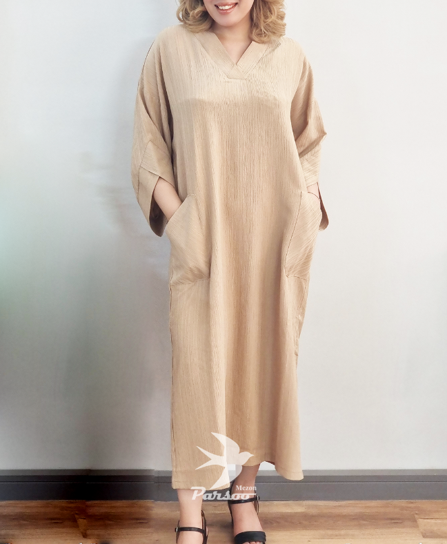 کفتان زنانه تابستانی خنک و راحت – فری‌سایز تا ۴۶-۴۸، سبک و شیک